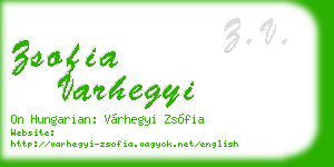 zsofia varhegyi business card